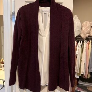 Plum Open Face Cardigan Size XS